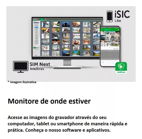 Kit Intelbras 8 Cameras 3240fc+ Audio Dvr 8 Canais C/4 Tera