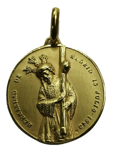 Medalla Oro 14k Cristo Del Gran Poder #1115 Bautizo Comunión