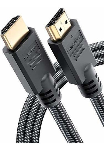 Powerbear Cable Hdmi 4k Pie Nailon Trenzado Conector Dorado