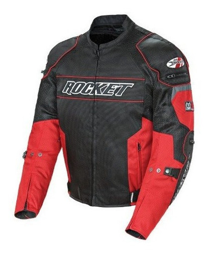 Joe Rocket Resistencia Mens Color Rojo Y Negro Malla Chamarr