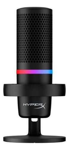 Microfono Hyperx Duocast Rgb Condensador Cardioide Usb Negro