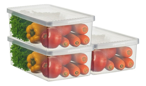 Caja Organizadora Plástico Tapa Ventilada Frutas X3 Sanremo