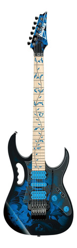 Guitarra Ibanez Jem 77p Premiun BFP Cor Azul Material da Escala Maple/Walnut Orientação da mão Destro