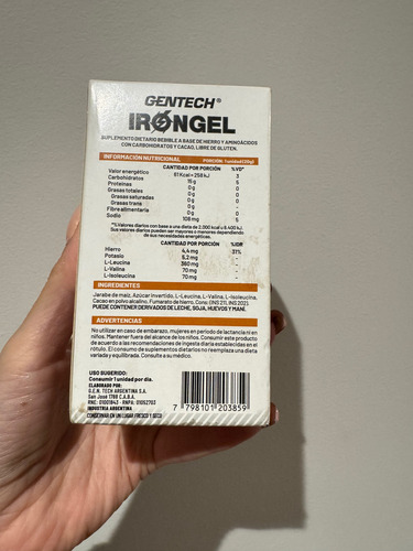 Pack Iron Drink Bebida Isotonica 250grs + Iron Gel X 6 U