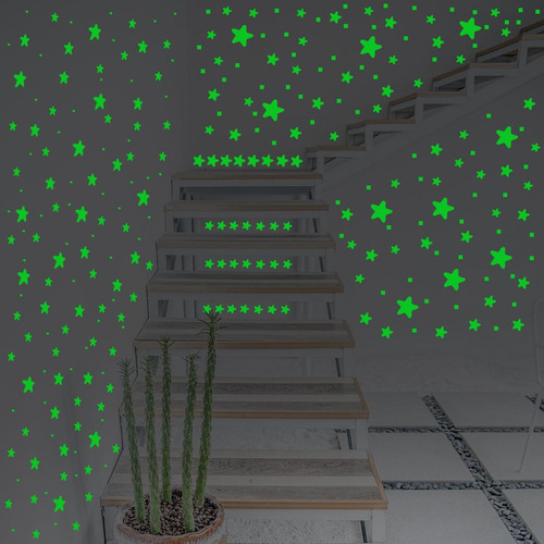 Adhesivos De Pared Iuminosas Estrellas Decoración Para