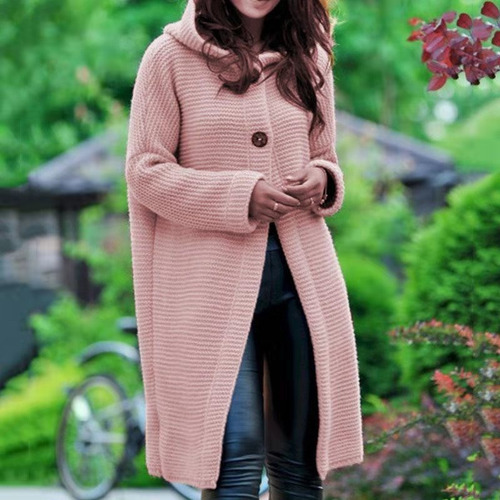New; Abrigo Tejido Talla Grande Color Liso For Mujer
