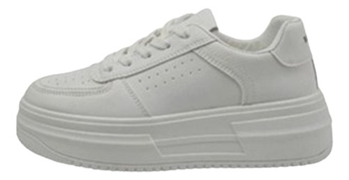 Calzado Dama Zapatos De Plataforma Tenis Blancos Mujer Tenis