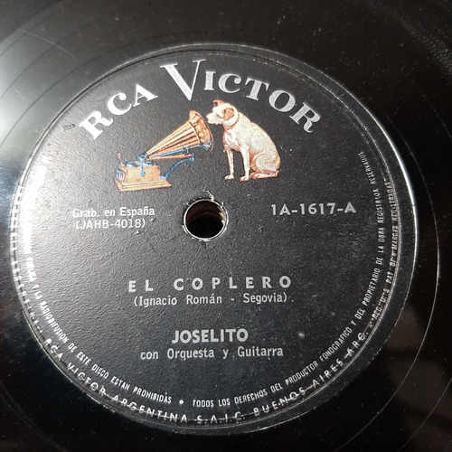 Pasta Joselito Con Orquesta Guitarra Rca Victor C200