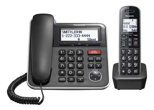 Sistema Telefonico Panasonic Kx-tgb850b ,inalambrico ,negro,