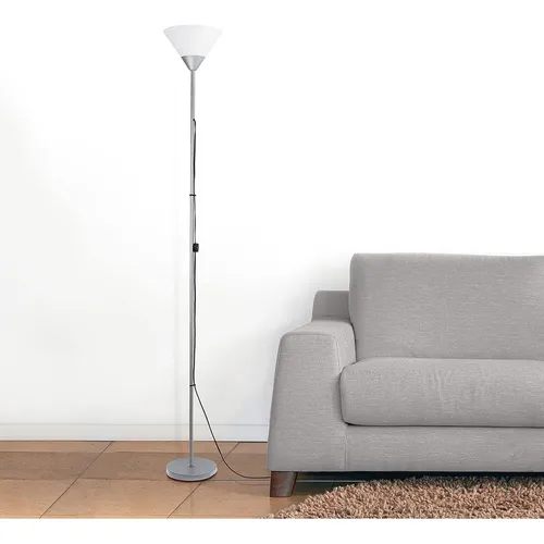 Lámpara De Pie Torchiere Simple Designs Lf1011-slv Plata 1
