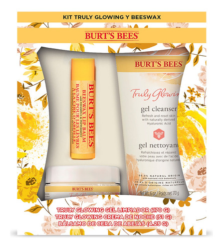 Truly Glowing Gel Limpiador, Crema De Noche Y Bálsamo Labial