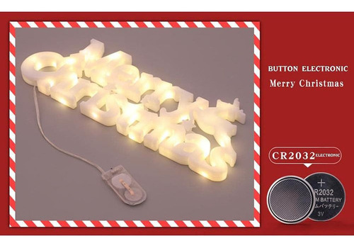 Mc Luces De Letras De Feliz Navidad,decoración Navideña