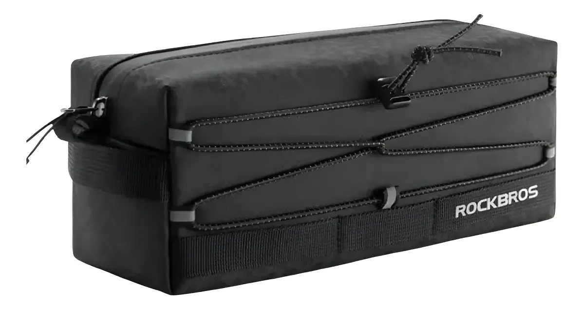 Bolso Frontal Manillar Rectangular 2l Rockbros Negro