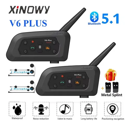 Intercomunicador Para Moto V6 Plus 2 Piezas Bluetooth