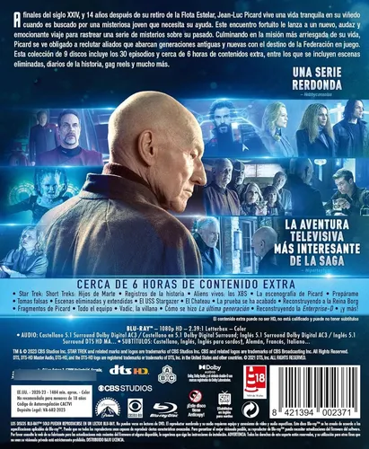 Blu-ray Star Trek Picard La Serie Completa / 3 Temporadas