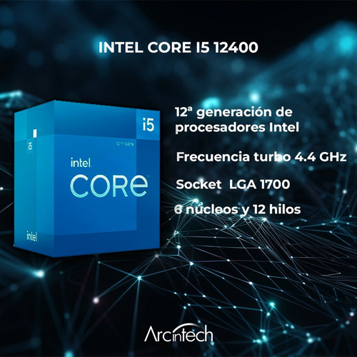 Arcintech Pc Gamer Core I5 12400 12va 32gb Ssd 480gb Wifi