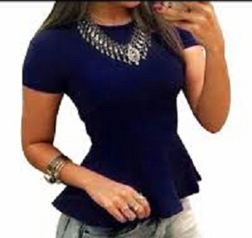 4   Blusas Peplum Bandagem Cintura Fina  Atacado E Varejo 