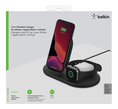 Imagen 5 de 5 de Belkin Dock 3 In 1 Charger Phone/watch/air Pods/