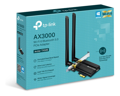 Imagen 2 de 4 de Placa Tp-link Archer Tx50e Pcie Wi-fi 6 Bluetooth Cuotas