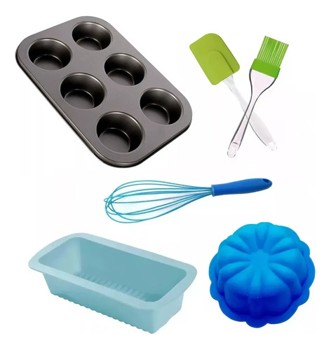 Kit Pastelería Repostería Horno Silicona Molde 