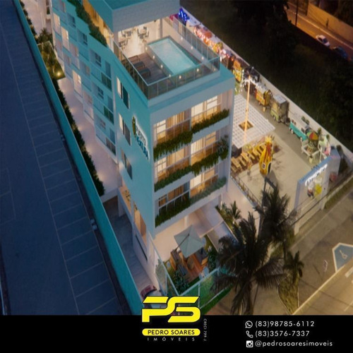Imagem 2 de 10 de Flat Com 1 Dormitório À Venda, 44 M² Por R$ 365.000 - Cabo Branco - João Pessoa/pb - Fl0114
