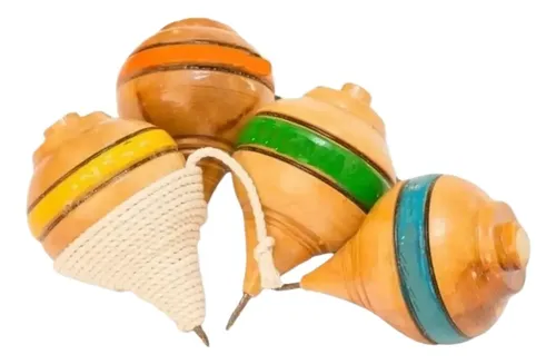 FLYPOP’S – 2 Trompos Con Lanzador De Mango – Juguete De Plástico De 5.5 Cm – A Partir De 3 Años – Amarillo Y Blanco