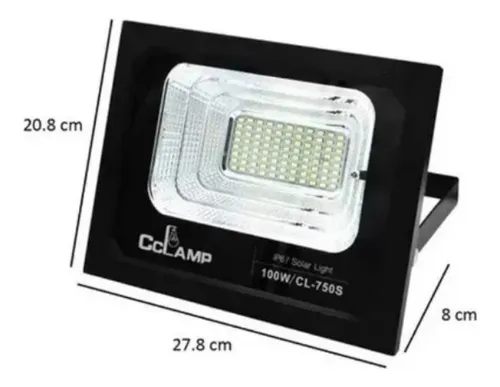 Reflector Lampara Led Panel Solar 750c 100w Recargable Color