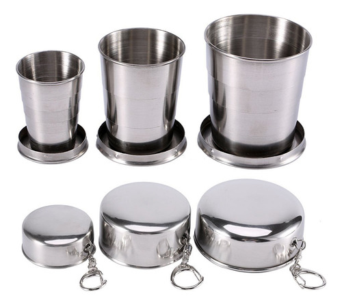 Vaso Plegable De Acero Inoxidable Plegable Para Viajes Al Ai