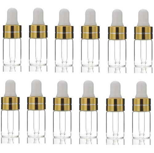 24pcs 3 Ml 1 Oz Claras Viales Cuentagotas De Vidrio Min...