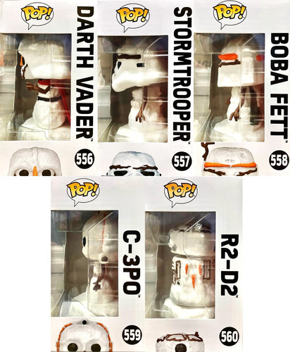 Paquete Funko Pop Star Wars-navidad 5 Figuras