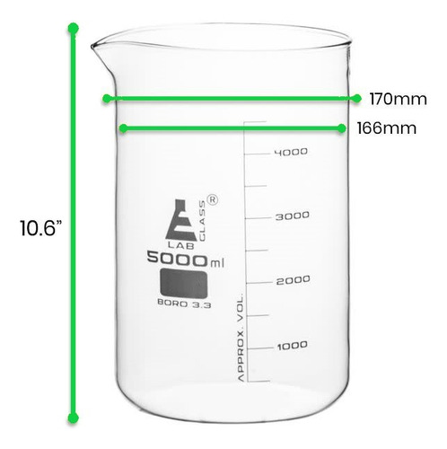 Vaso Precipitado De Vidrio 5lt Eisco
