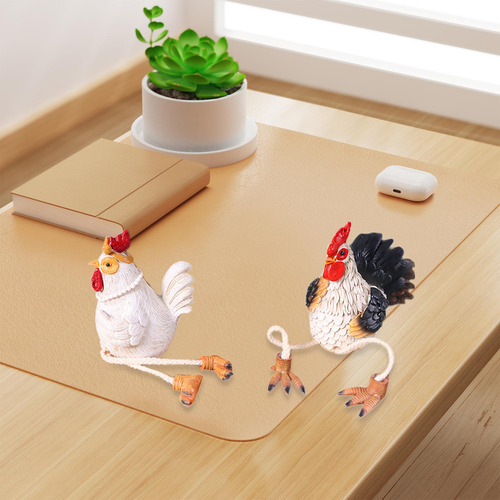 2 Piezas Estatuas De Pollo Decorativas Figuras De Pavo
