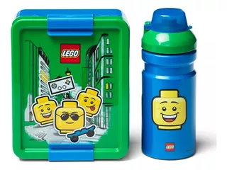 Lego Set Lunchera Y Botella Vianda Escolar Viaje Infantil