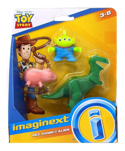 Boneco Toy Story Rex E Alien E Porquinho Imaginext Gft00