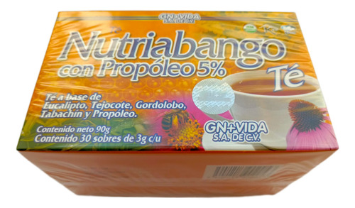 Te Nutriabango Con Propóleo 5% Gn+vida, 90g 30 Sobres.