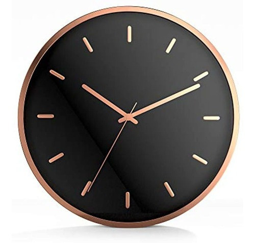 Driini Reloj De Pared Analogico Moderno De Oro Rosa - Marco