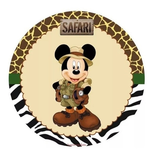 Kit Imprimible Mickey Mouse Safari Fiesta 3x1
