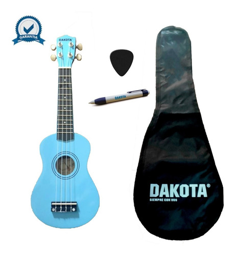 Imagen 1 de 10 de Ukelele Soprano Dakota De Madera Colores Funda + Regalos