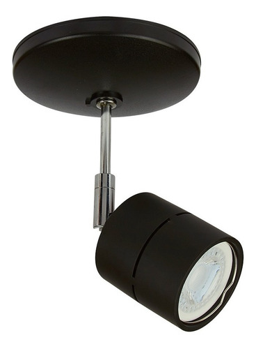 Imagen 5 de 6 de Spot Negro Sobreponer + Bombillo Gu10 Luz Cálida Dimerizable