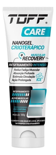 Nanogel Crioterápico 100g Toff Care Resfriamento Muscular