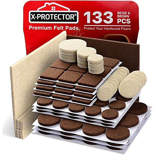 Almohadillas Para Muebles De Fieltro X-protector 133 Piezas