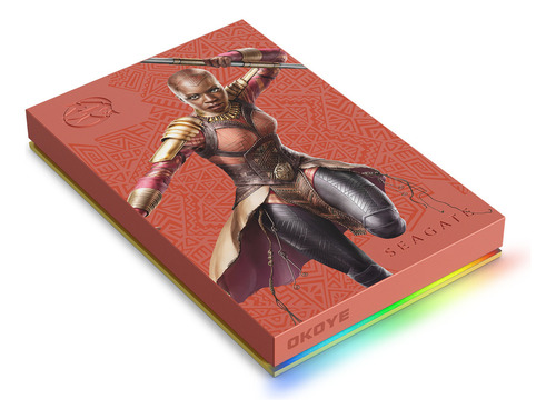 Disco Externo Seagate Firecuda 2tb Edicion Okoye Rgb Naranja