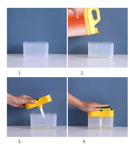 Dispensador De Jabón Y Soporte De Esponja Dispensador De