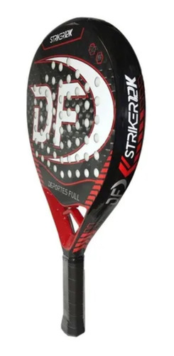 Imagen 3 de 3 de Paleta de pádel Deportes Full Striker 12K 2022 color rojo/blanco