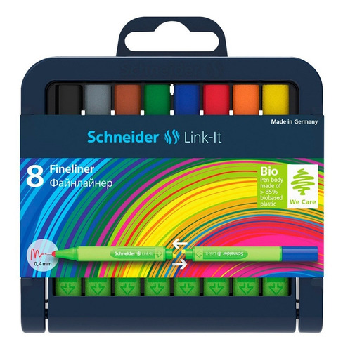 Set 8 Marcadores Fineliner Schneider Plumin Rotuladores .4mm