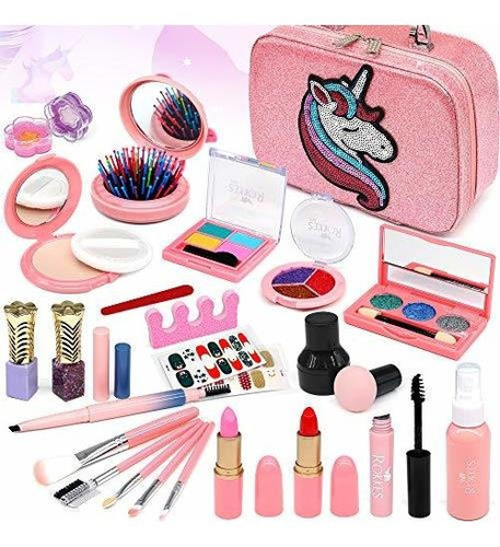 Niños Lavable Maquillaje Kit Niñas Real Cosmético Ju...