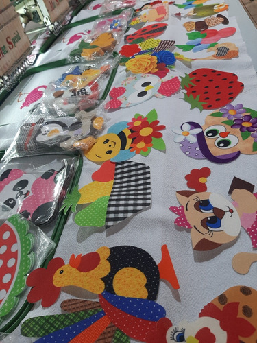 Apliques Para Bordar Pano De Prato Patchwork Artesã 48 Peças