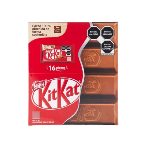 Nestle, Chocolate Kit Kat Original 16 Piezas 664 Gr