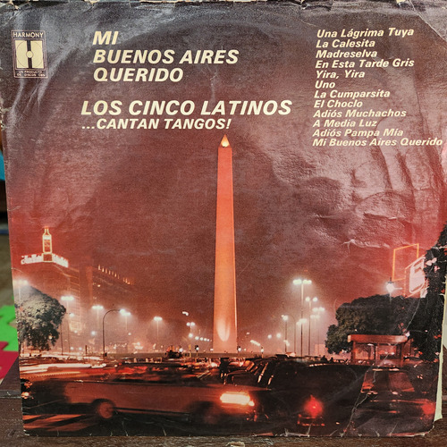 Vinilo Los Cinco Latinos Cantan Tangos Mi Buenos Aires T1