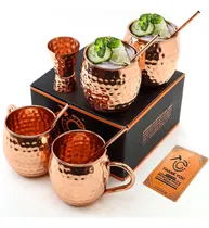 Comprar  Juego De 4 Tazas Moscow Mule | 100% De Cobre Puro, Tazas De